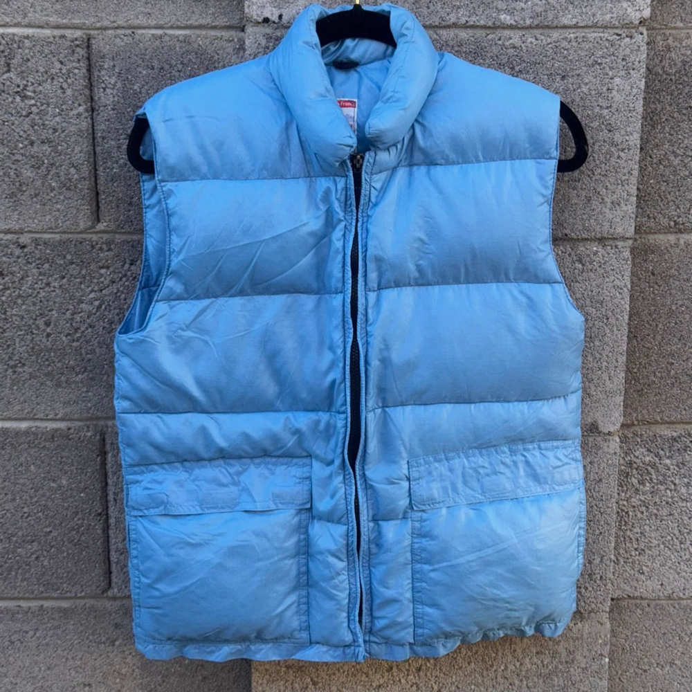 Vintage Frostline Kit Down Blue Puffer Vest Women's Small - Medium